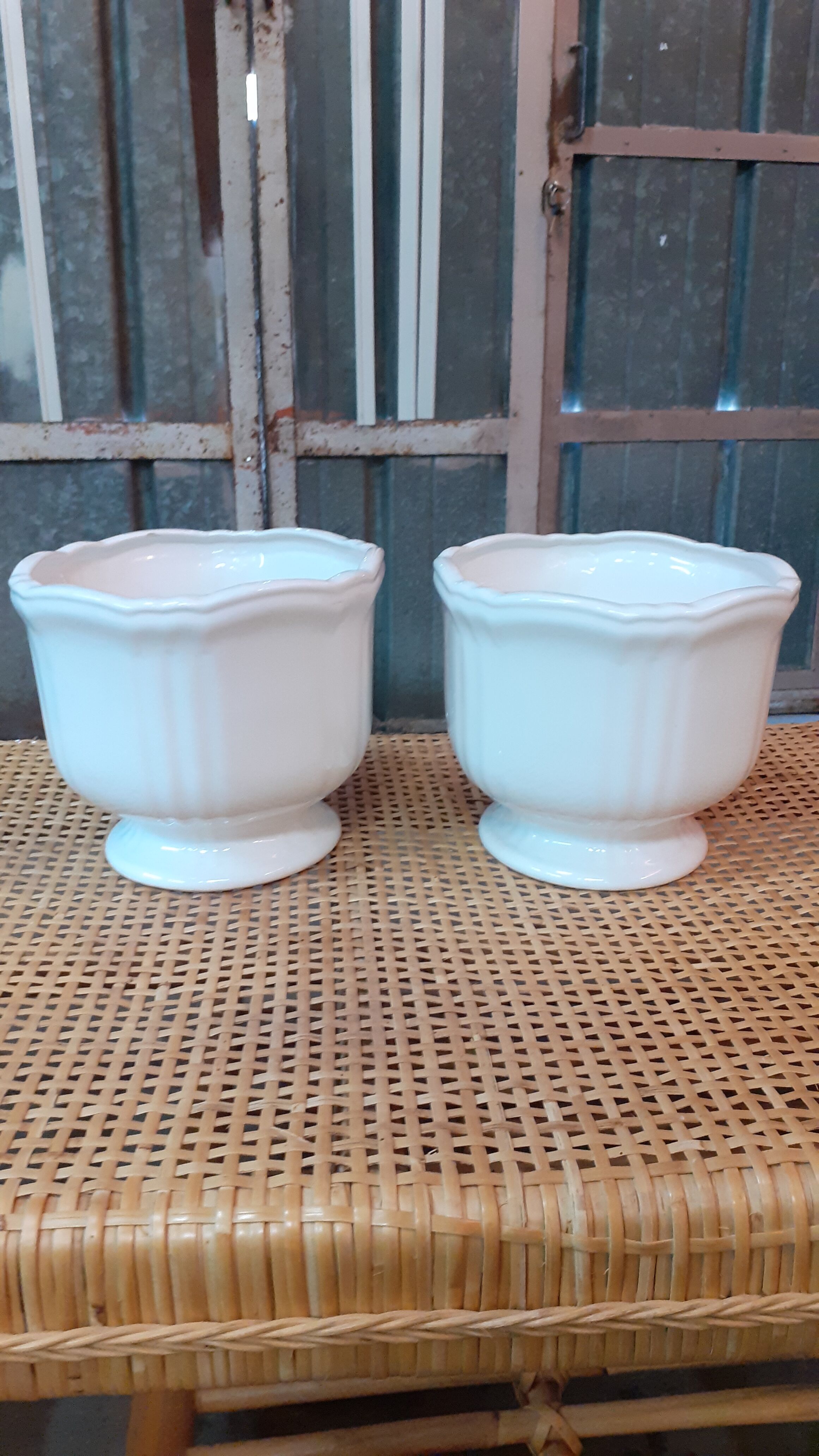 Paire de cache pot vintage