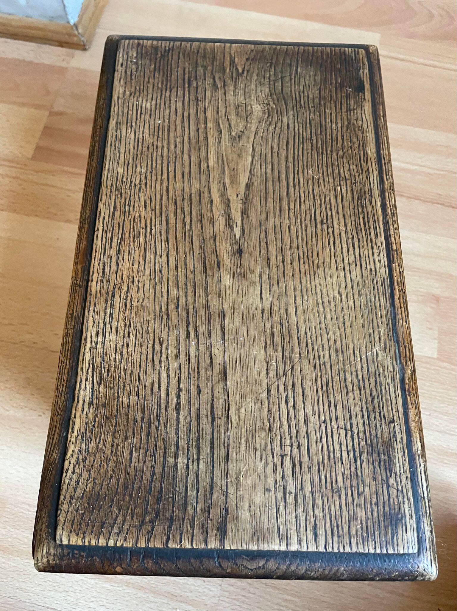 Wooden footrest stool