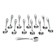 12 silver-plated oyster/dessert forks, filet pattern with contours.