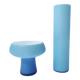 Pair of Cyan Murano Cased Glass Vases by Carlo Moretti, Italy