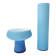 Pair of Cyan Murano Cased Glass Vases by Carlo Moretti, Italy