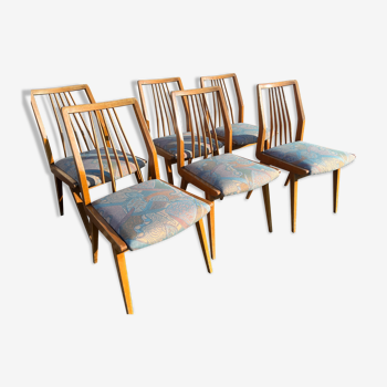 Suite of 6 Scandinavian Casala chairs