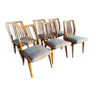 Suite of 6 Scandinavian Casala chairs