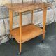 Serving trolley, TV table, varnished wood, 1950s