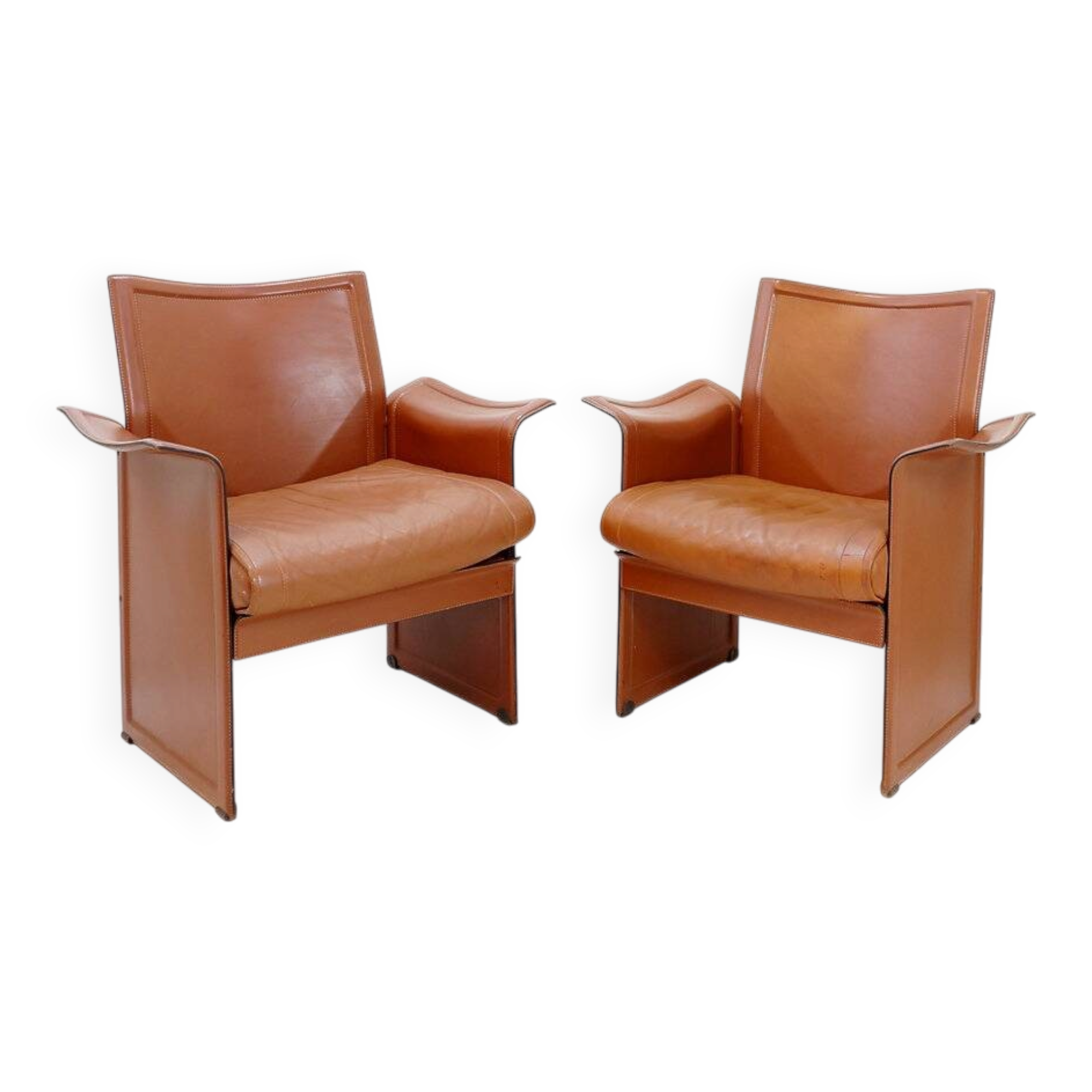 Paire de fauteuils de SàM "Korium" par Tito Agnoli pour Matteo Grassi 1970'
