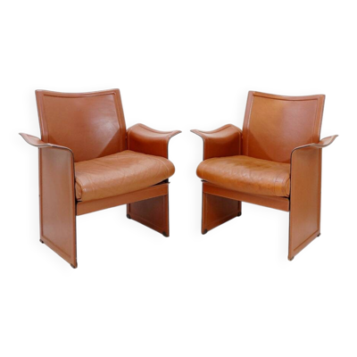 Paire de fauteuils de SàM ''Korium'' par Tito Agnoli pour Matteo Grassi 1970'