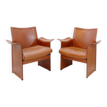 Pair of "Korium" armchairs by Tito Agnoli for Matteo Grassi 1970s.