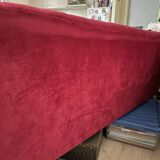 Red velvet sofa
