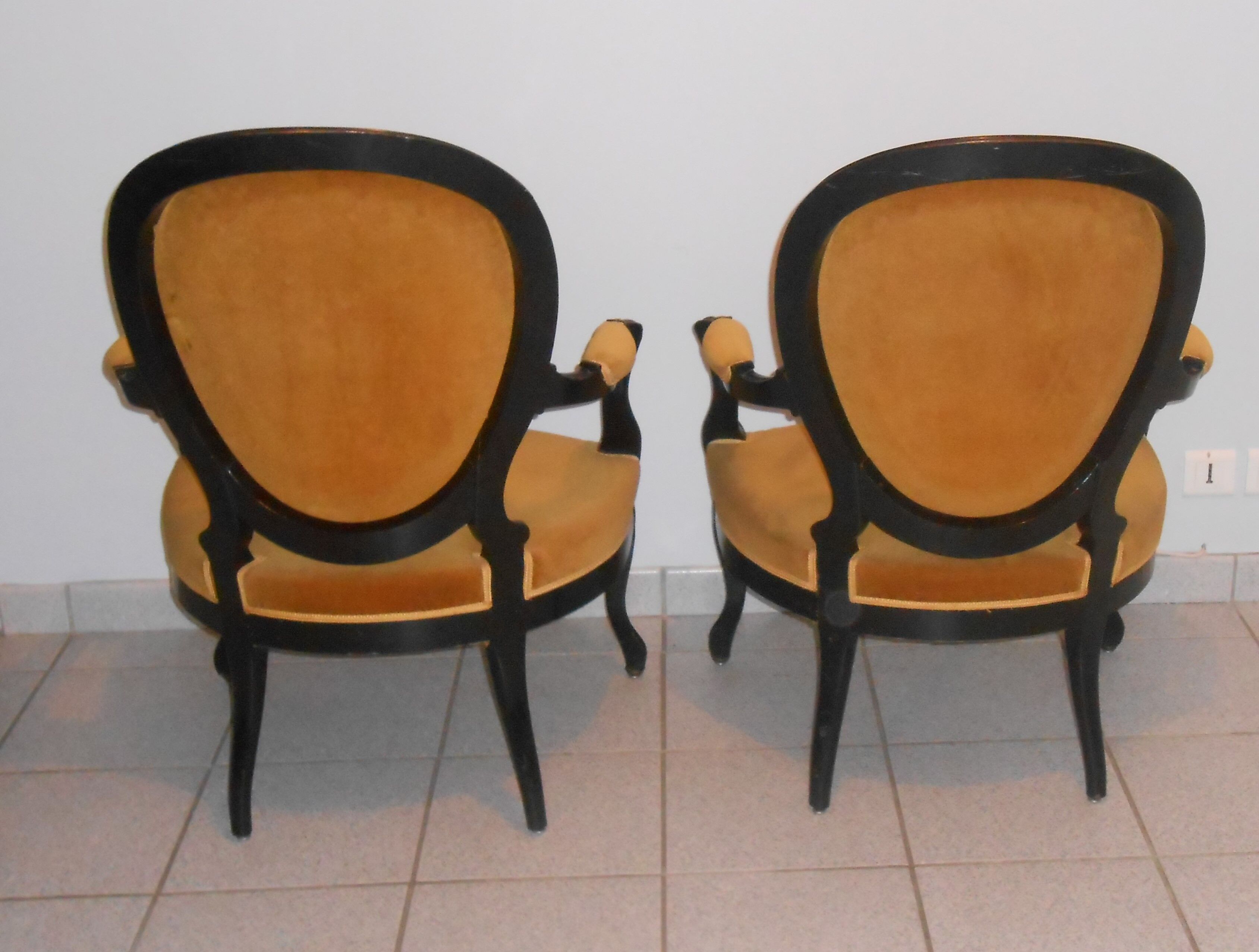 Pair of armchairs of Napoleon III style