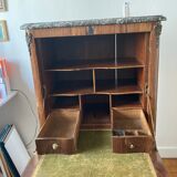 Secretary with grey marble top