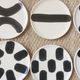 Set of 8 hand-painted dessert plates made by French Vallauris