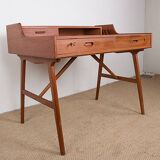 Danish teak desk, model 56, by Arne Wahl Iversen/Vinde Mobelfabrik.