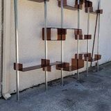 Vintage modular library shelf 6 legs and 14 shelves