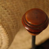 Vintage walnut wall-mounted coat rack for school, bistro.