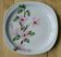 7 porcelain dessert plates pink flowers