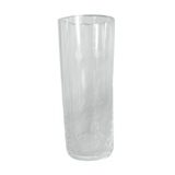 Glass vase polylobe serious pattern foliage
