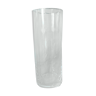 Vase verre polylobe grave motif feuillage