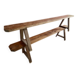 Two old fir benches