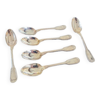 Christofle, France - Series of 6 small teaspoons (teaspoon) - Chinon model