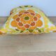Vintage 70s flower cushion 37 x 37 cm