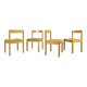 Vintage dutch design oak dining chairs, 1960s