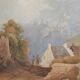 French School of the early 20th century “The Ruins” Watercolor