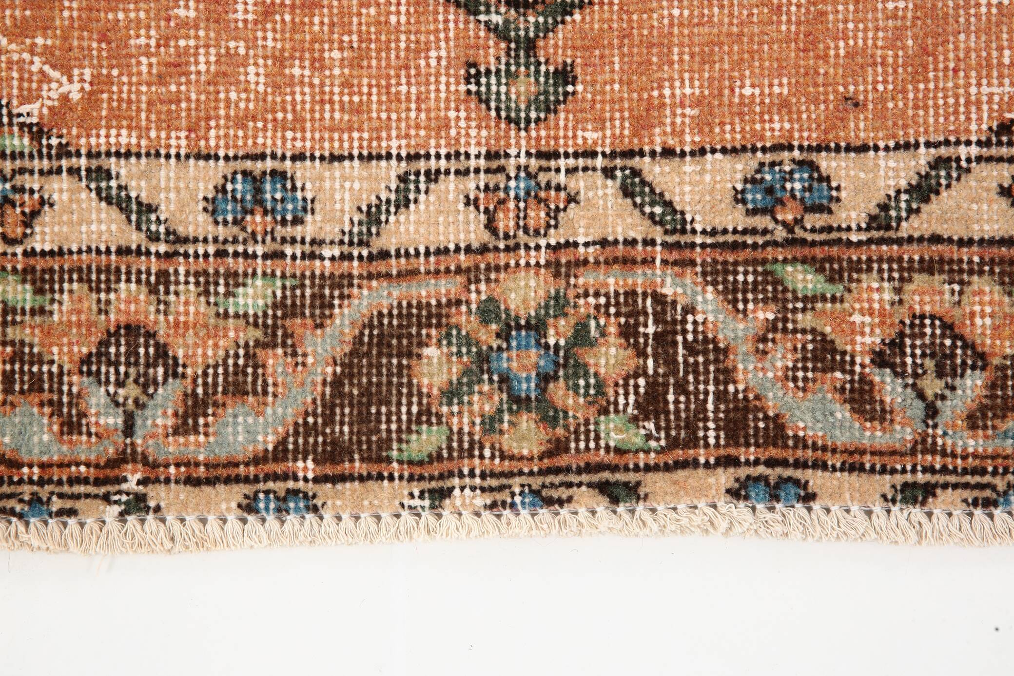 3x12 Oriental Orange Persian Runner Rug, 89x384Cm