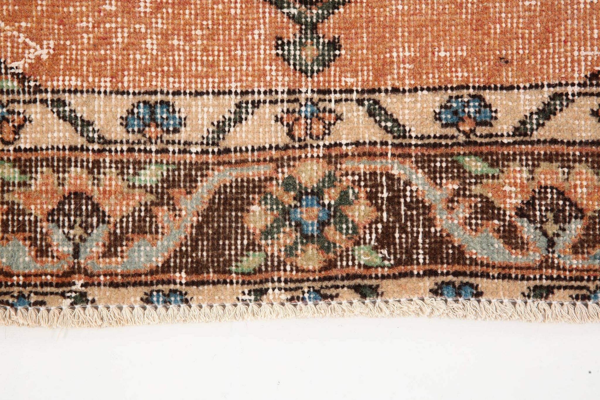 3x12 Oriental Orange Persian Runner Rug, 89x384Cm