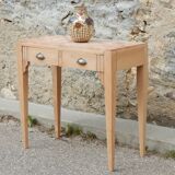 Ancienne console Art Déco - Hêtre et marbre rose - Table d'appoint