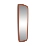 Big fully restored teak wall mirror / Mid-century Danish modern design / 1960s