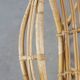 Vintage 1950s Dutch design rattan armchair with organic shapes