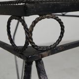 Vintage sculptural steel, (Mategot style) side table, 1950s