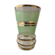1950s vase in green granite frosted glass
