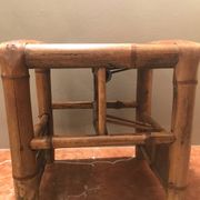 beautiful old asian bamboo stool