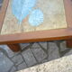 Coffee table with plate enamelled ceramic Les 2 Potiers, 1960