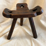 Tripod stool folk art
