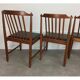 4 Scandinavian teak chairs with slats from the 1960s.
