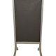 Grey lacquered wooden fireplace screen in Louis XVI style, circa 1900.