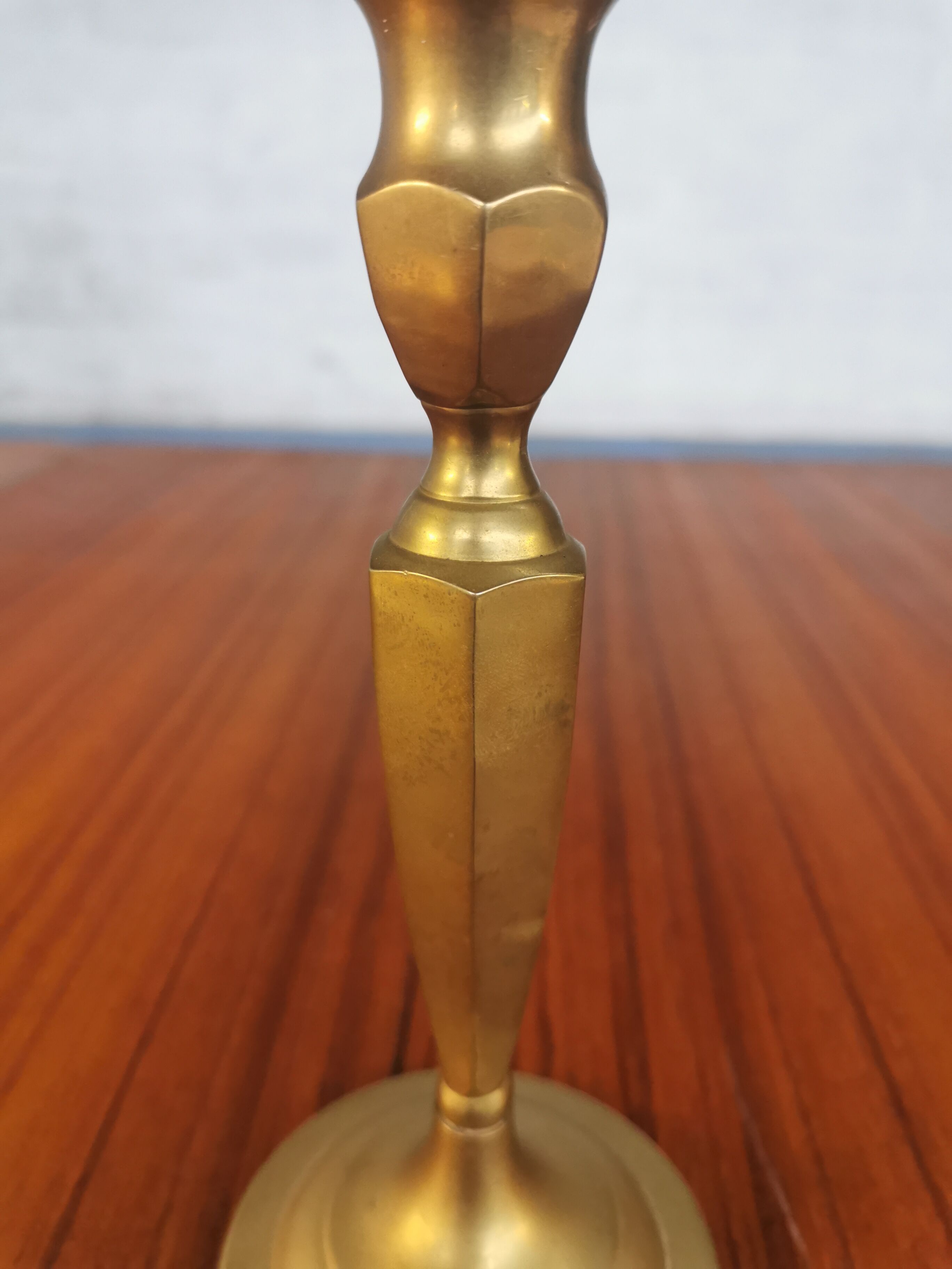 Antique brass candle holder