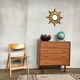 Commode chiffonnier teck vintage pieds fuseaux 1950 60