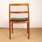 Set of 4 Danish teak and leather chairs, model 430, by Arne Vodder, 1960