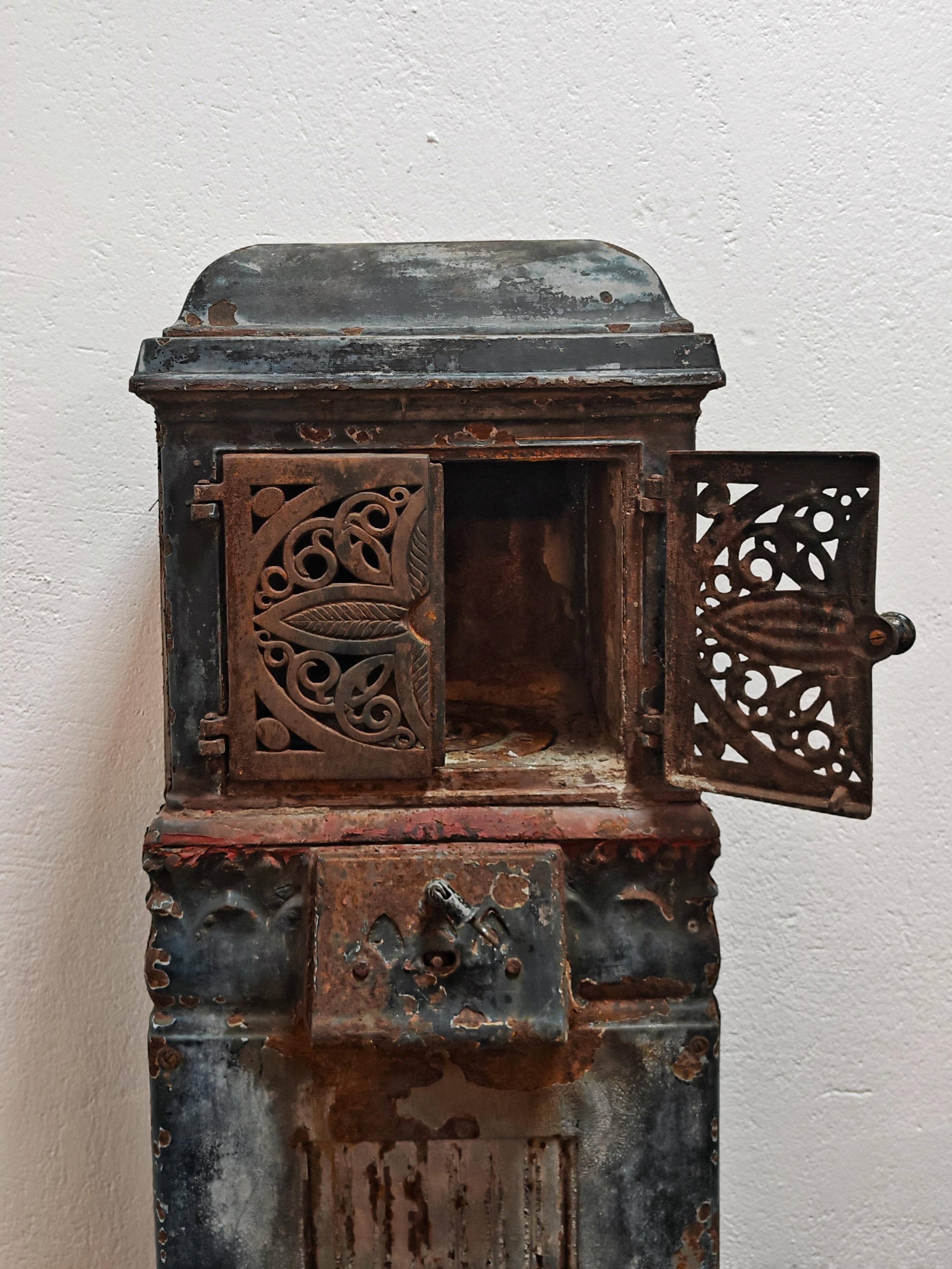 Art Nouveau cast iron stove, 19th century