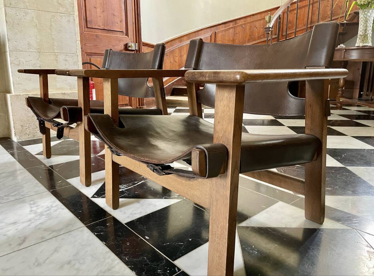 Pair of Spanish armchairs by Borge Mogensen