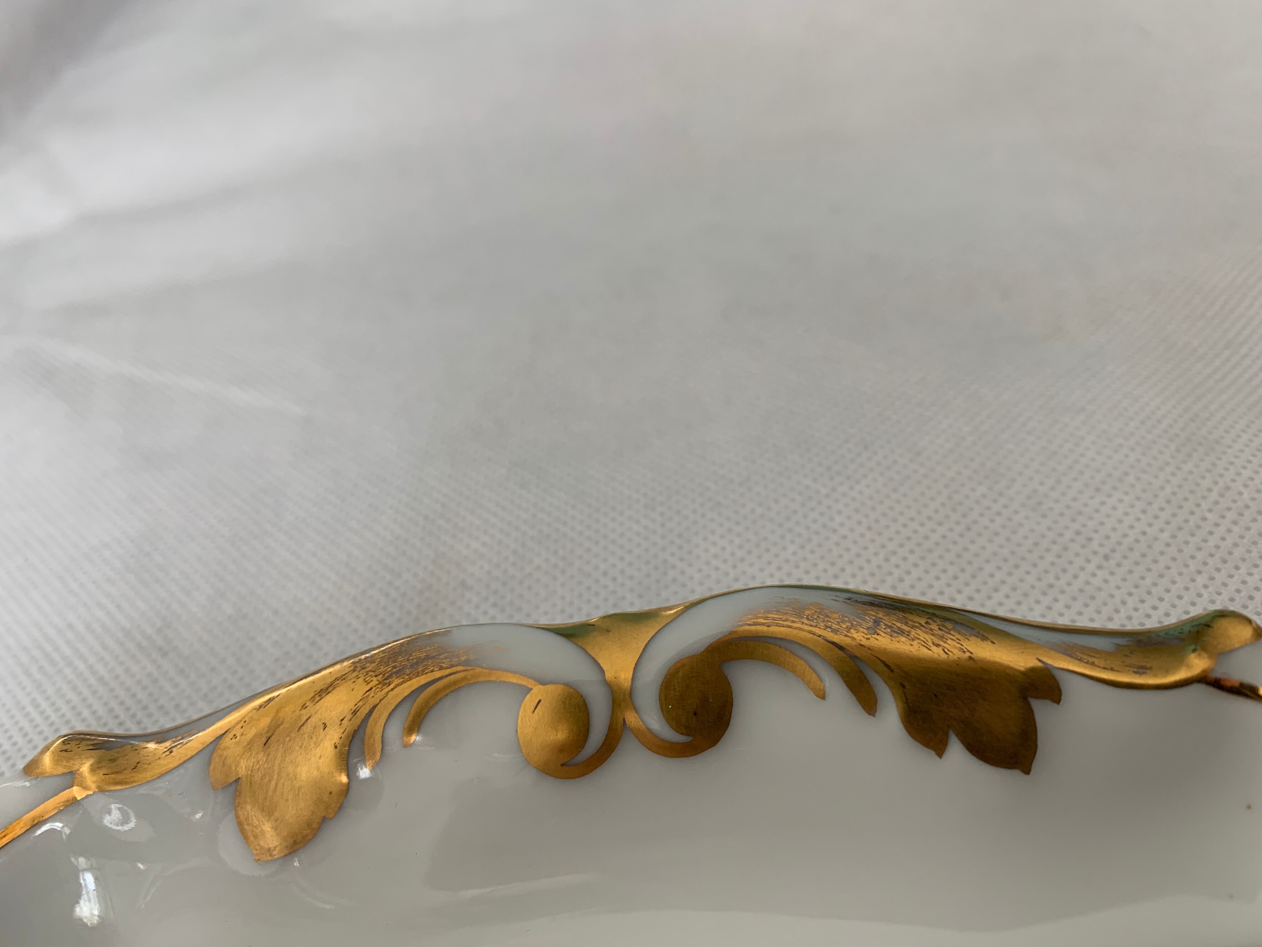 Ancient Royal Factory of Limoges Gold Porcelain Cake