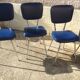 Lot from 4 vintage chairs in skai