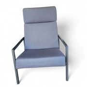 Gijs van der Sluis high back arm chair light grey
