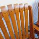 Set of 4 vintage garden chairs made of beech wood from the 1960s.