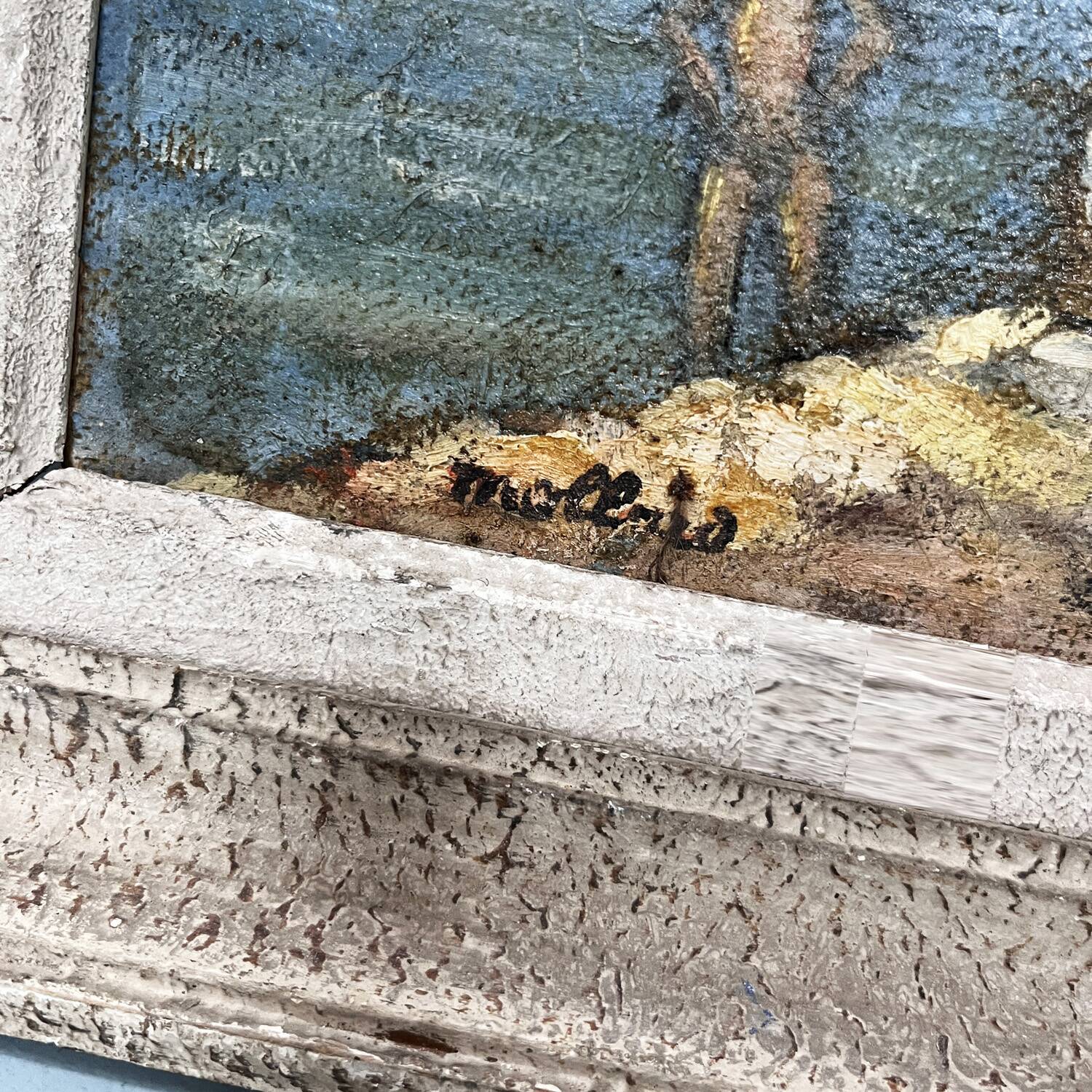 Tableau années 60 "La villégiature" signé Mollrio