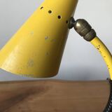 Pair of yellow bedside lamps from the 1950s.