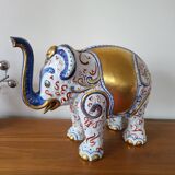 Imposing Italian Porcelain Elephant, Elephant Statue